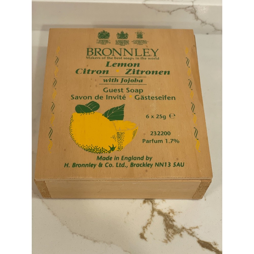 Vintage Bronnley Lemon Jojoba Guest Soap Mini 25 g Scented Set of‎ 6 Crate READ